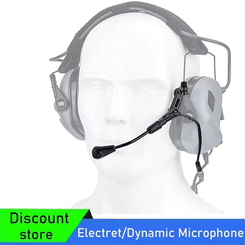 EARMOR shooting headset microphone replaceable electret microphone used for M32 M32H communication noise reduction earplugs electronic earmuffs tactical headset noise cancelling headphones