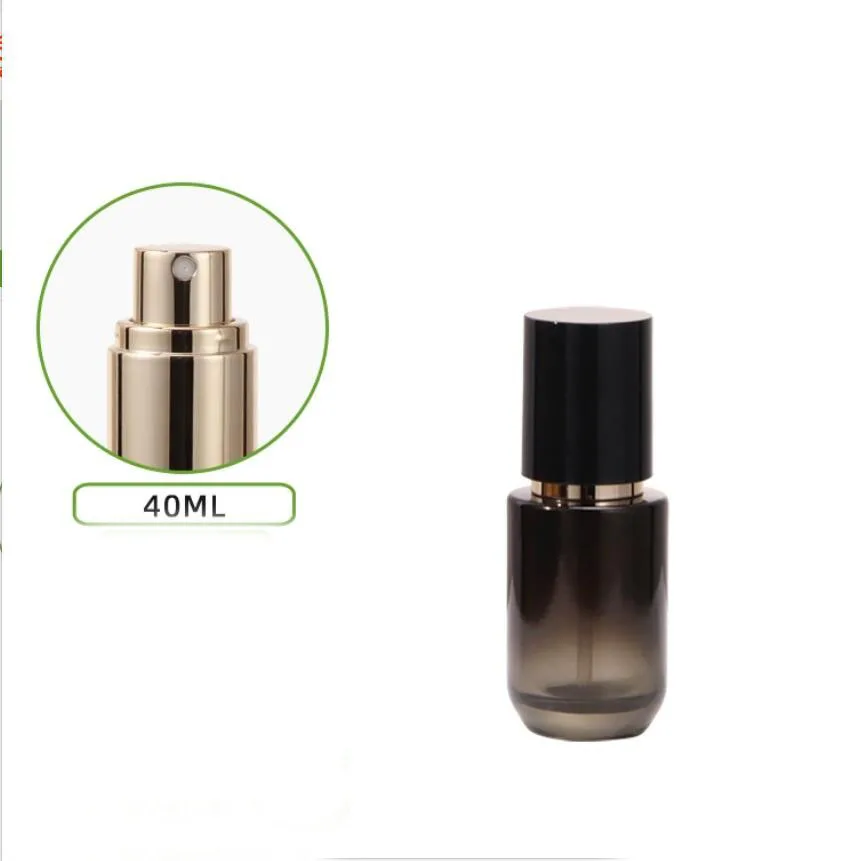 

40ml black glass vacuum pump bottle serum/lotion/emulsion/foundation/toner moisture toiletskin care cosmetic packing