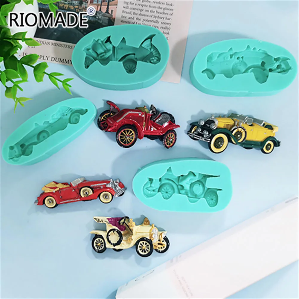 10 Style Vintage Car Silicone Fondant Molds Cake Decorating Tools