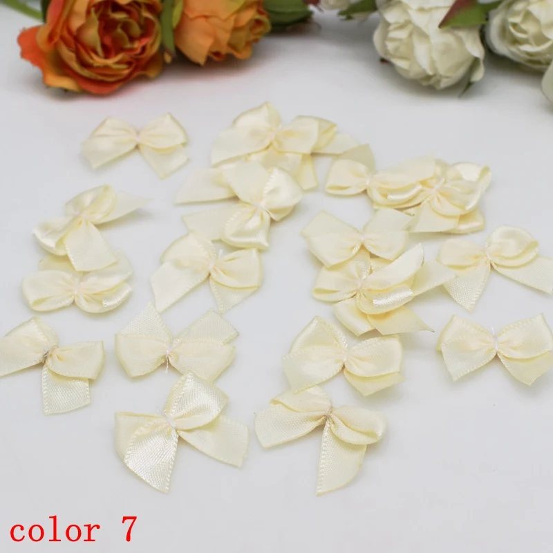 sourcing map 50 mini fiocchi di nastro da 2,5 cm, in tessuto di raso, per artigianato, fai da te, cucito, matrimoni, feste di compleanno, colore rosa