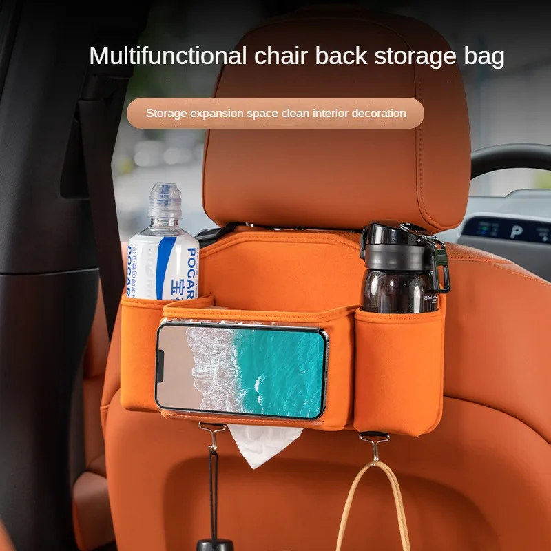 Car Tissue Box Hanging Multi-function Storage Bag Auto Interior