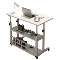Small Office Desk Adjustable Height Side Mobile Stand Up Desk with Wheels Portable Rolling Desks Laptop Computer Bedside 6