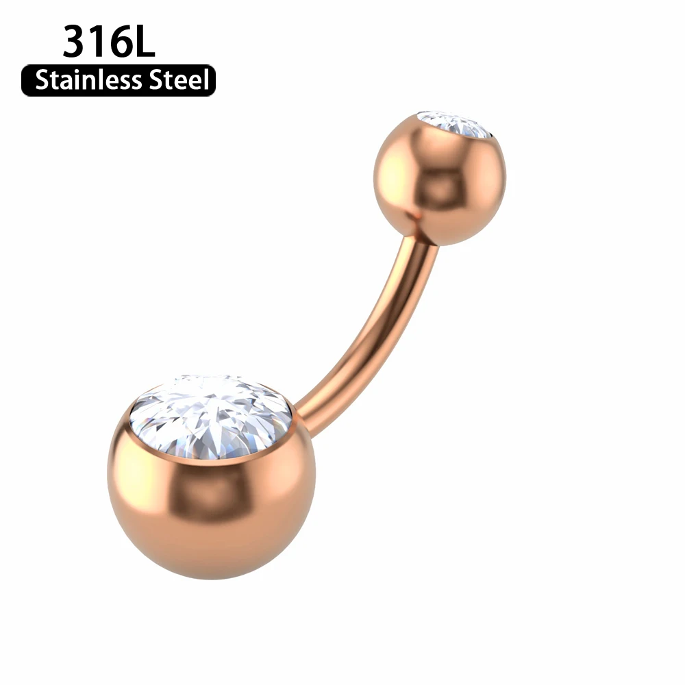 1/10pcs14G Piercing Navel Surgical Belly Button Rings 316Lstainless steel Piercing Body Jewelry Goth Ombligo Ball Nombril
