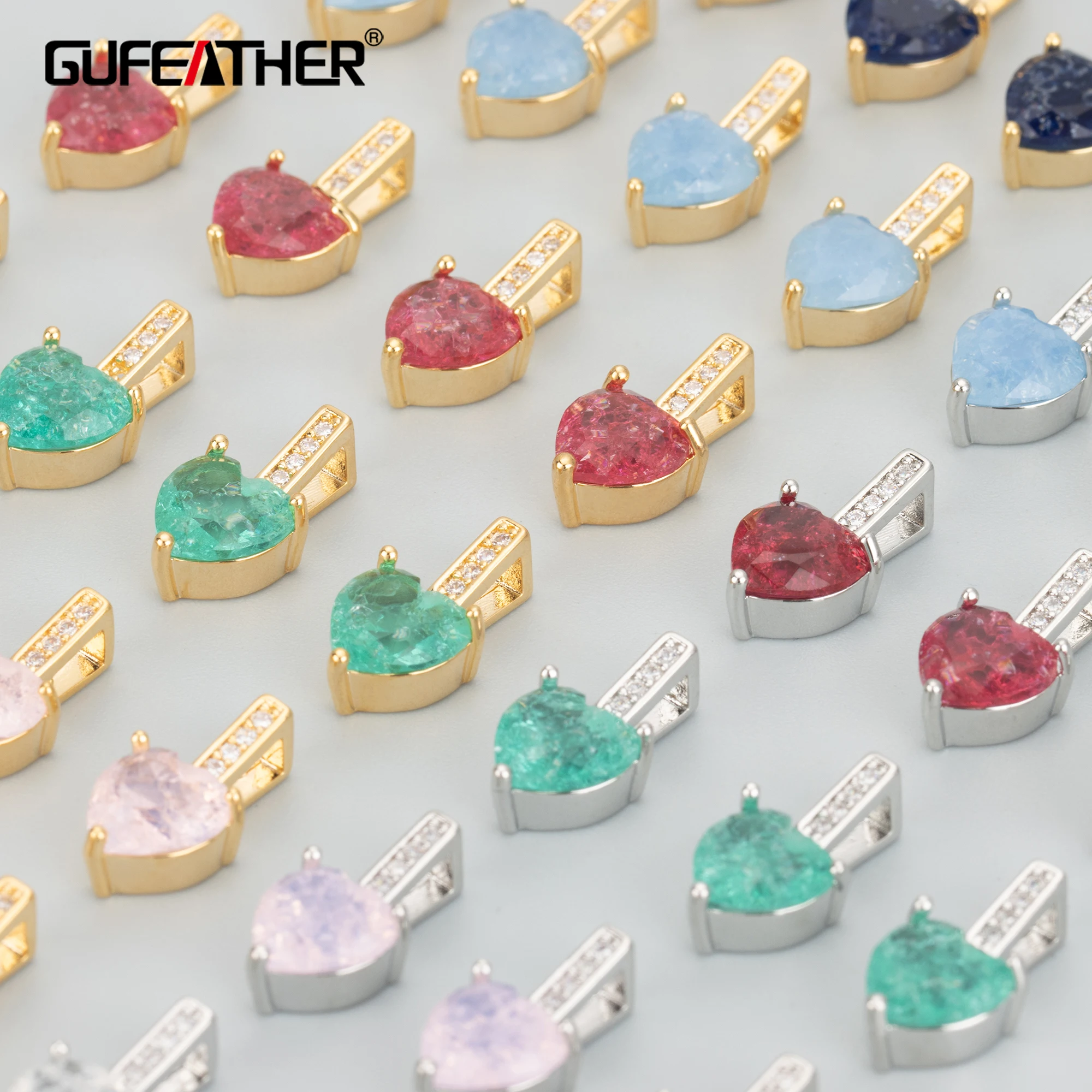 

GUFEATHER MB79,18k gold rhodium plated,nickel free,jewelry accessories,copper,zircon,charms,jewelry making,diy pendants,4pcs/lot