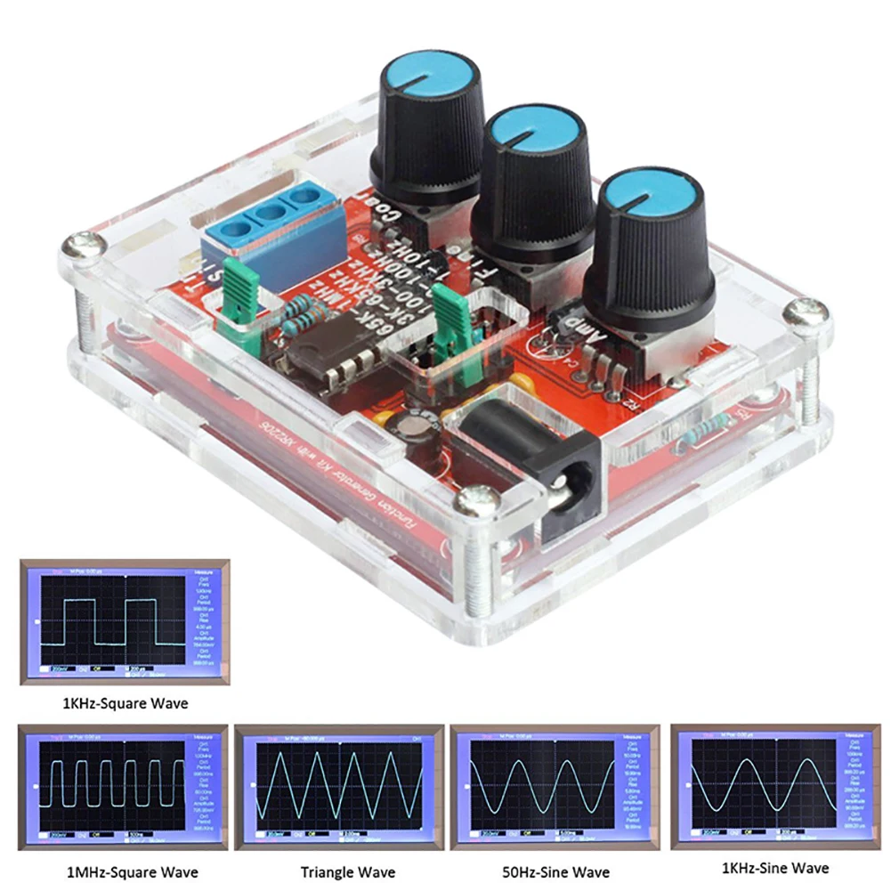 

XR2206 Function Signal Generator 1Hz-1MHz Sine/Triangle/Square Output Signal Generator Adjustable Frequency Amplitude DIY Kit