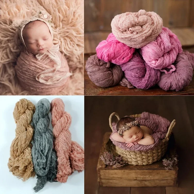 Newborn Photography Props Wrap Baby Blanket Soft Stretchable Cotton Swaddling Photography Backdrop Photo Studio baby blanket