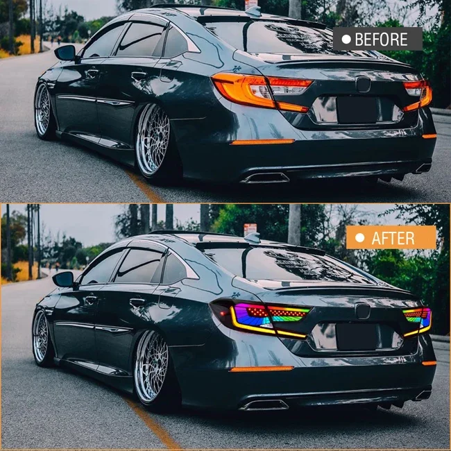 Style Tail Light For Honda Accord Tail Lamp With Dynamic Turn Signal Reverse DRL