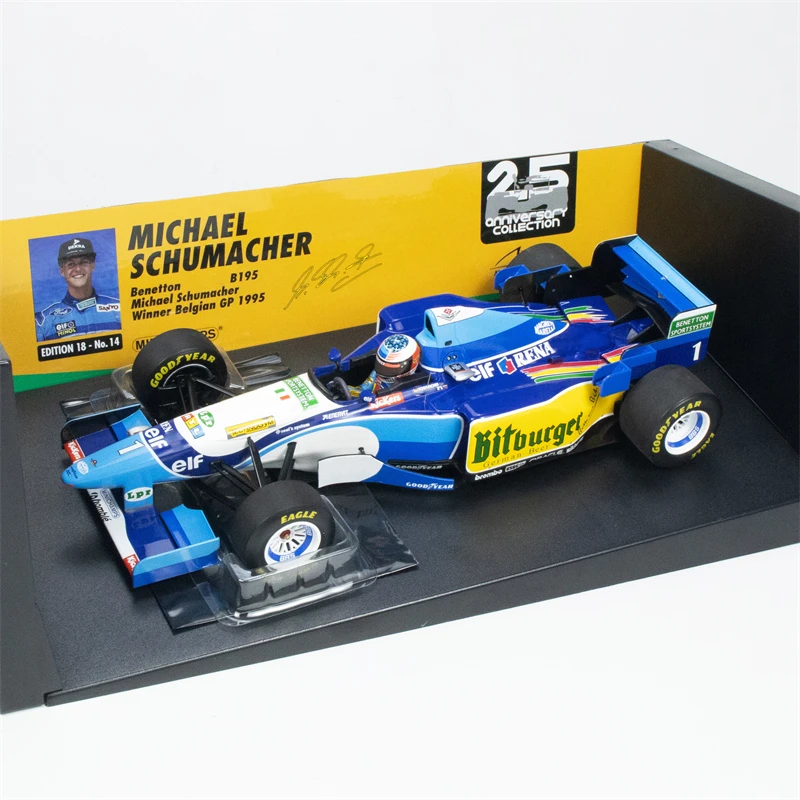 

MINICHAMPS 1:18 BENETTON B195 - #1 MICHAEL SCHUMACHER - WINNER BELGIAN GP 1995 Diecast Model Car