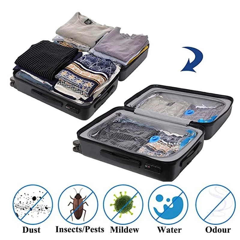 Space Saver Bags Premium Vacuum Storage Bags Vacuum Seal Bags. Double Zip  Seal For Duvets, Bedding, Pillows, Clothes, Quilts - Storage Bags -  AliExpress