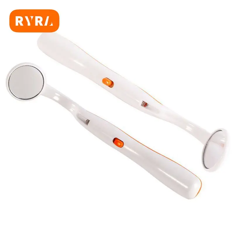 LED Light Super Bright Mouth Mirror Dentist Teeth Hygiene Oral Cleaning Check Tool Anti-fog Reusable Dentist Illuminated Mirror dental mirror
