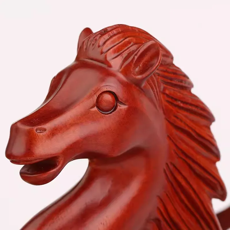 Solid Wooden Horse Statue for Home Decoration, Living Room and Office Decoration, Modern Art