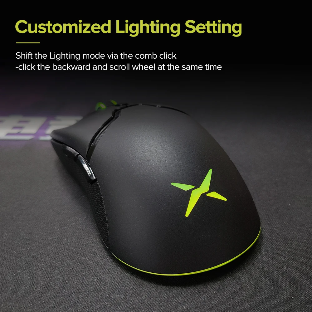 Gaming mouse Delux M800 RGB 2.4Ghz Wireless Dual Mode 16000 DPI Lightweight Ergonomic
