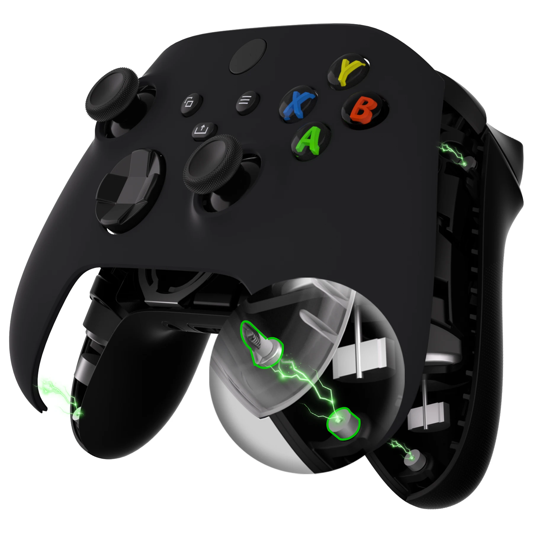 eXtremeRate Rubberen Grip Cover voor Xbox Series X S Controller, DIY Vervanging Handgrip Side Shell Case Accessoires voor Xbox Series X S Controller Model 1914(Zonder Controller)-Scharlaken Rood