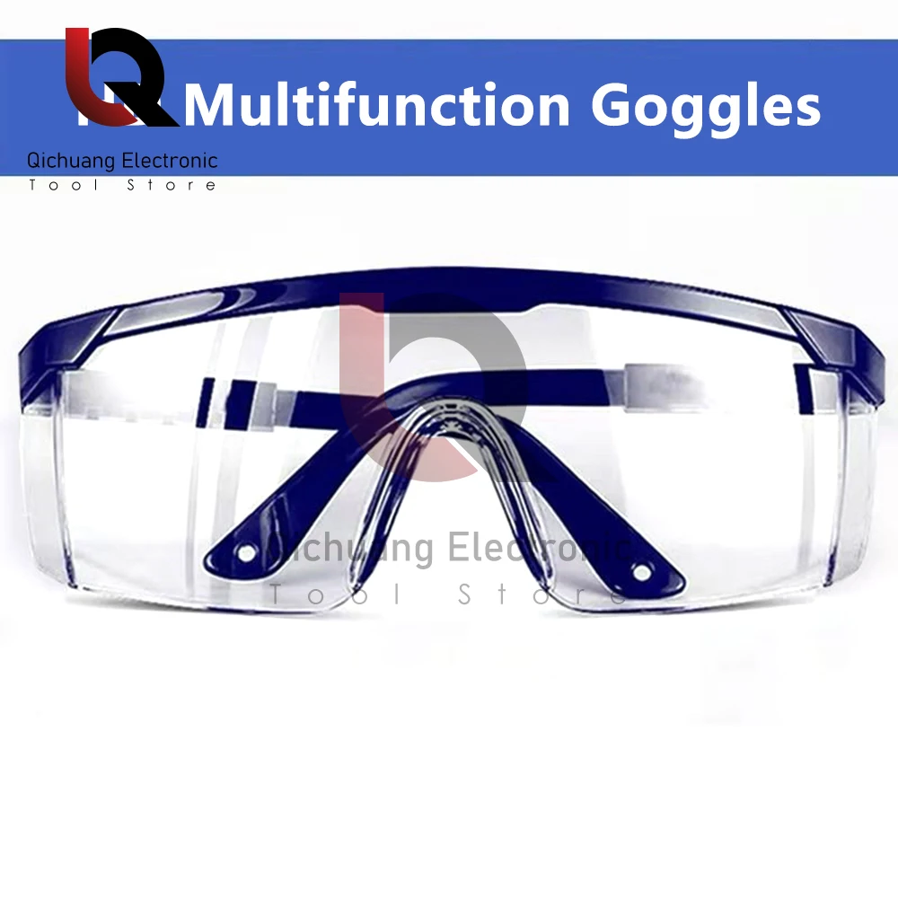 

Protective Safety Glasses Telescopic Work Anti Dust Anti-Fog Antisand Windproof Impact Splash Transparent Goggles Eye Protection