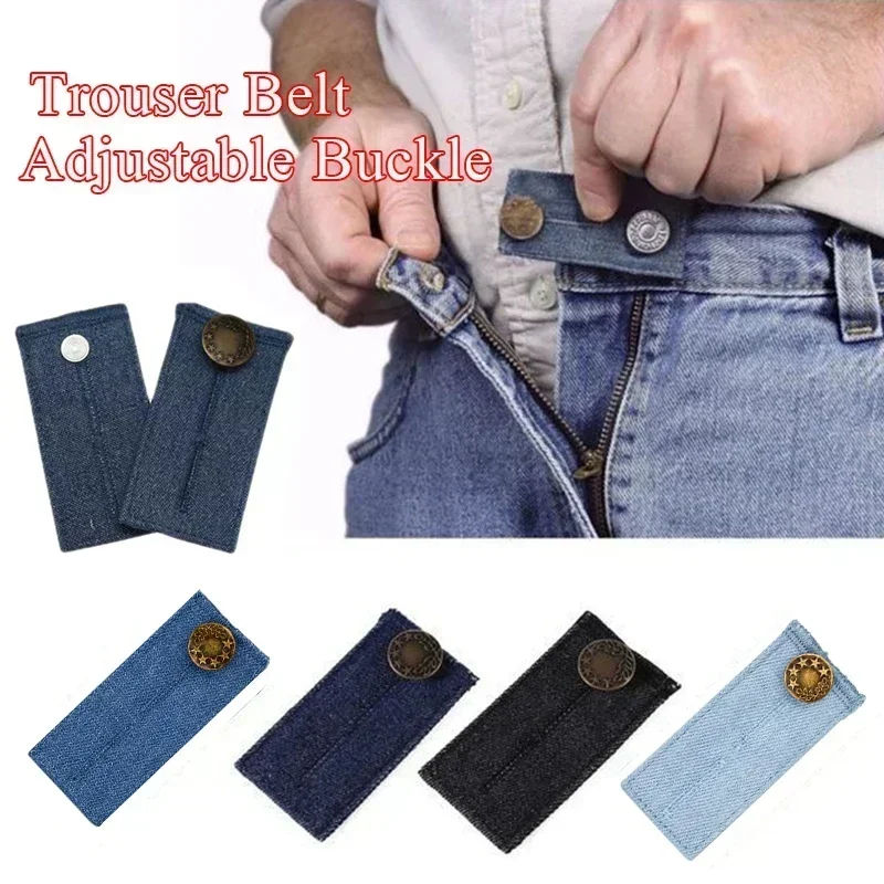 

3 Colors Jeans Waist Extension Buckle Unisex Waistband Extender Button Pant Elastic Extender Button Waist Belt Extension Buckle