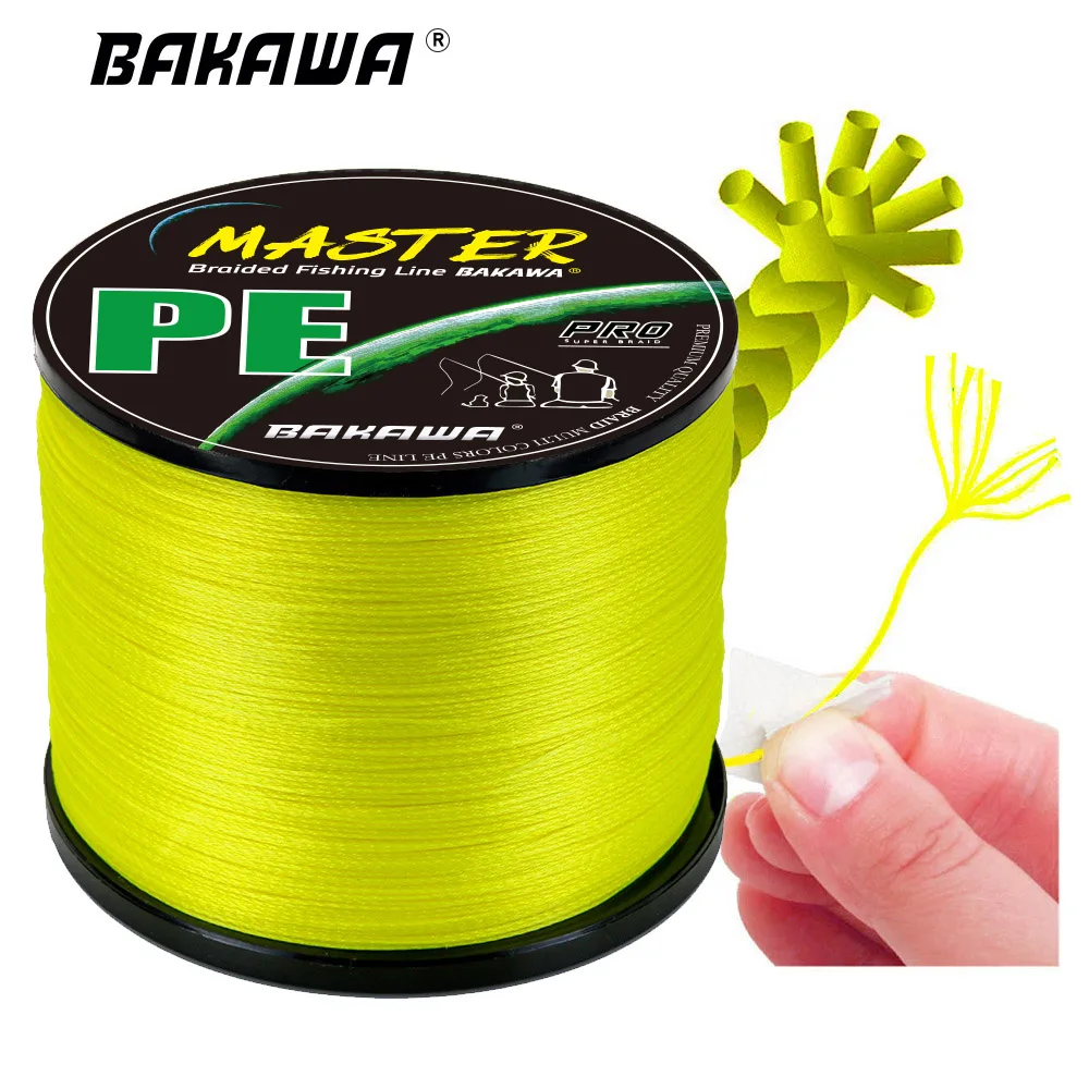 

BAKAWA Carp Multifilament Fishing Line 9 Strands Braided Japan Seawater Strong Durable Smooth 100% PE Wire 300M 500M 1000M Pesca