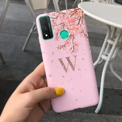 Luxury Letter Soft Silicone Phone Case - Elegant Protection for Huawei P Smart 2020 (Coffee)