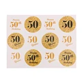 Gold sticker 50