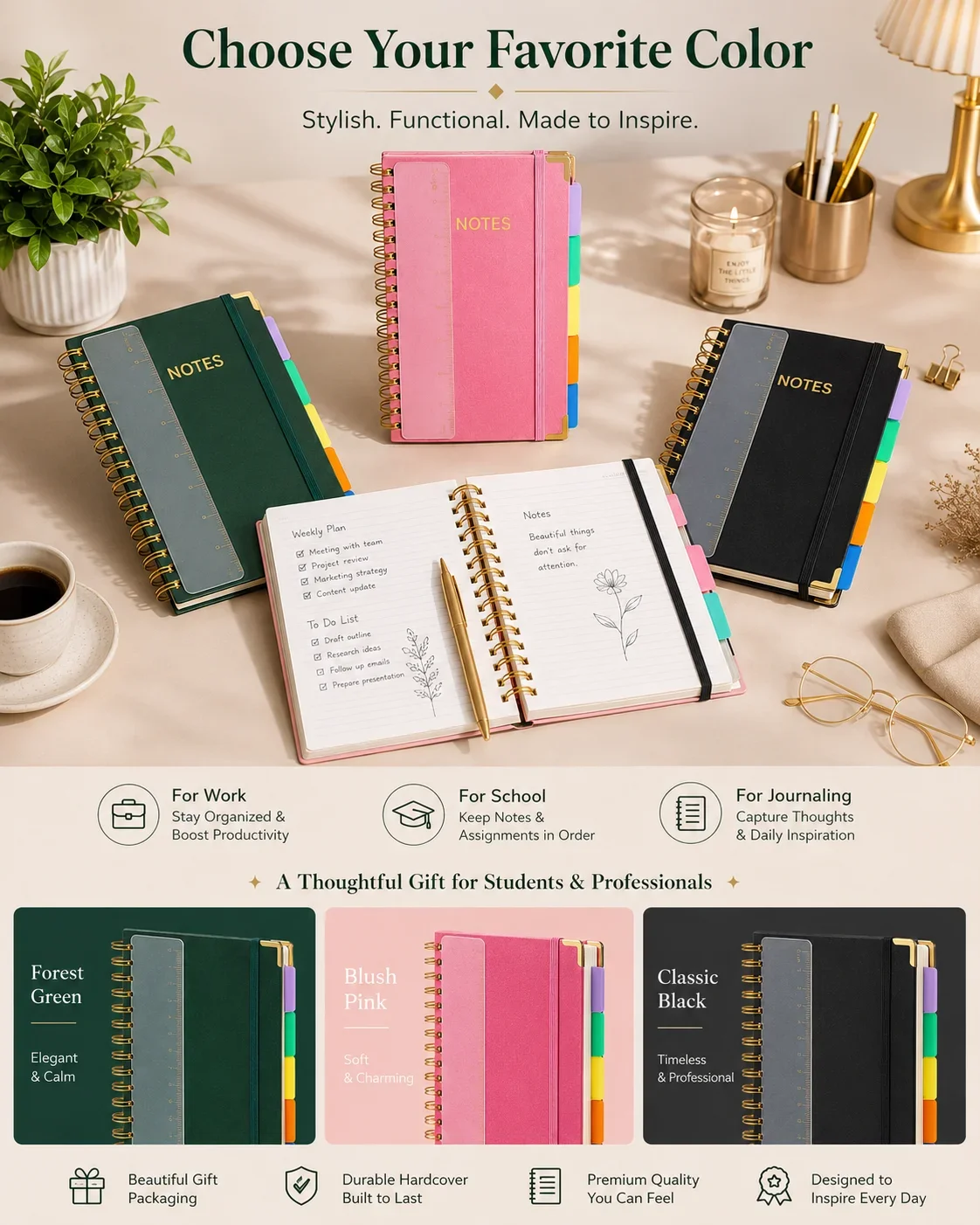 Quaderno a Spirale con Copertina Rigida Premium - immagine 6