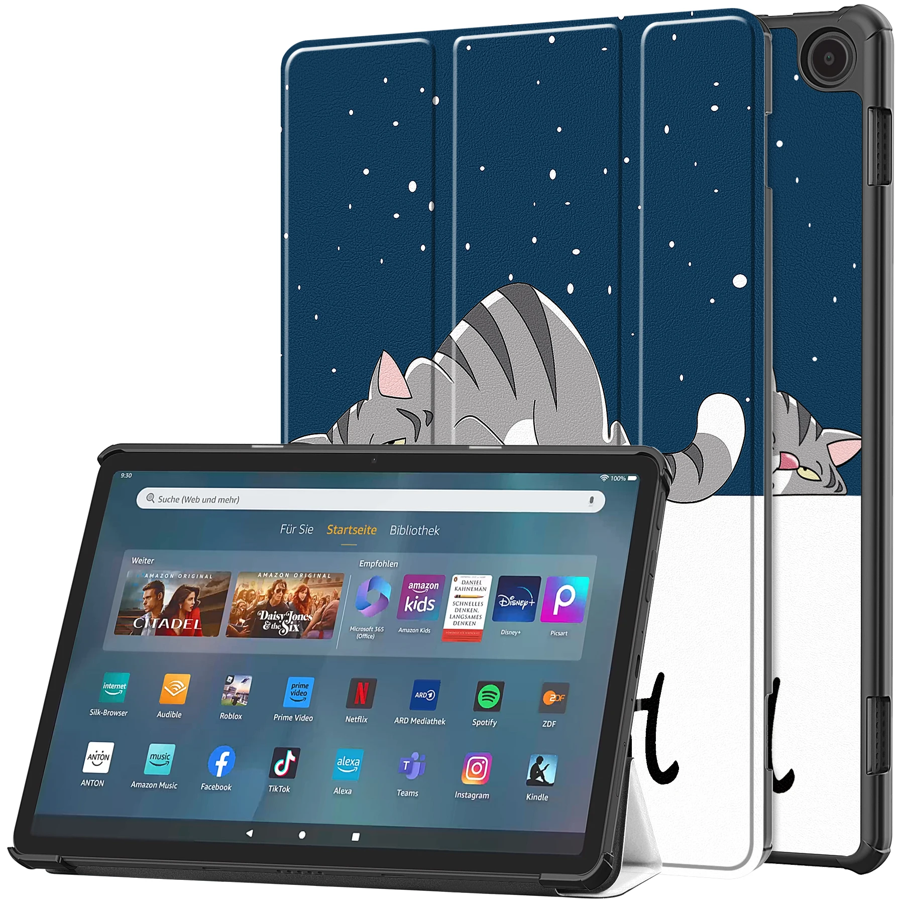 Per Amazon Fire Max 11 2023 Custodia Cute Cat Flower Painted Flip Fold Stand Smart Kids Cover Funda Fire Max11 Pollici Fire Max 11 Case