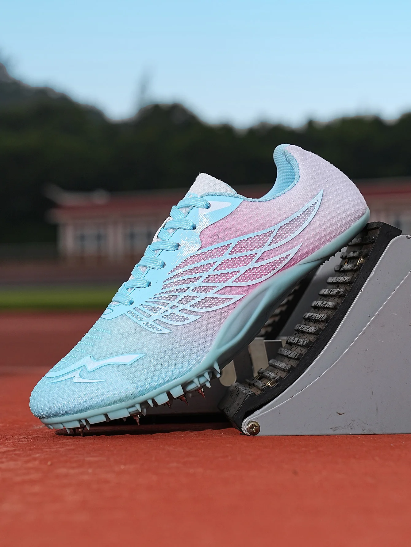 Athletic Shoes Track and Field Spikes Shoes Running Training Sneakers Jump Soft Lightweight Racing Cleats Sprint