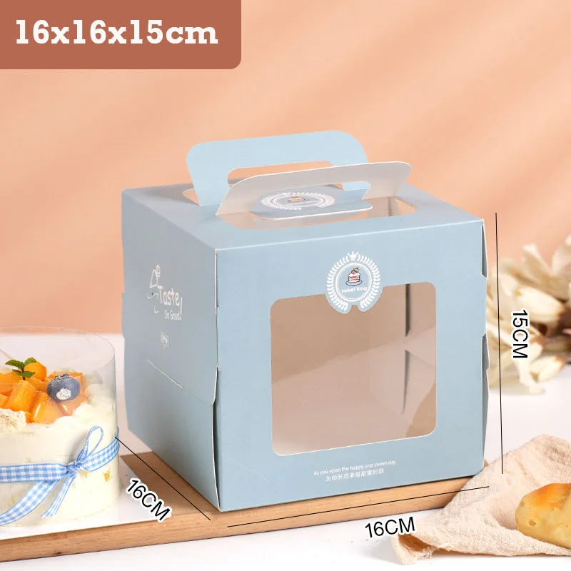 10Pcs Portable Handle Cake Boxes with Clear Window, Cupcake Pastry Cookie Dessert Packa... - SKU PHCB2332 - UGI Packaging