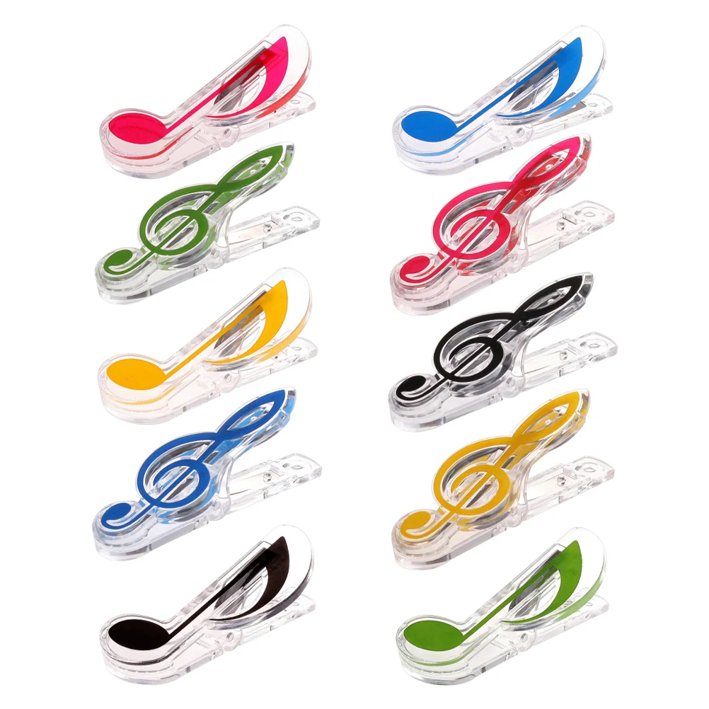 

10Pcs Plastic Score Holders Music Note Clips Sheet Clips Music Book Clips