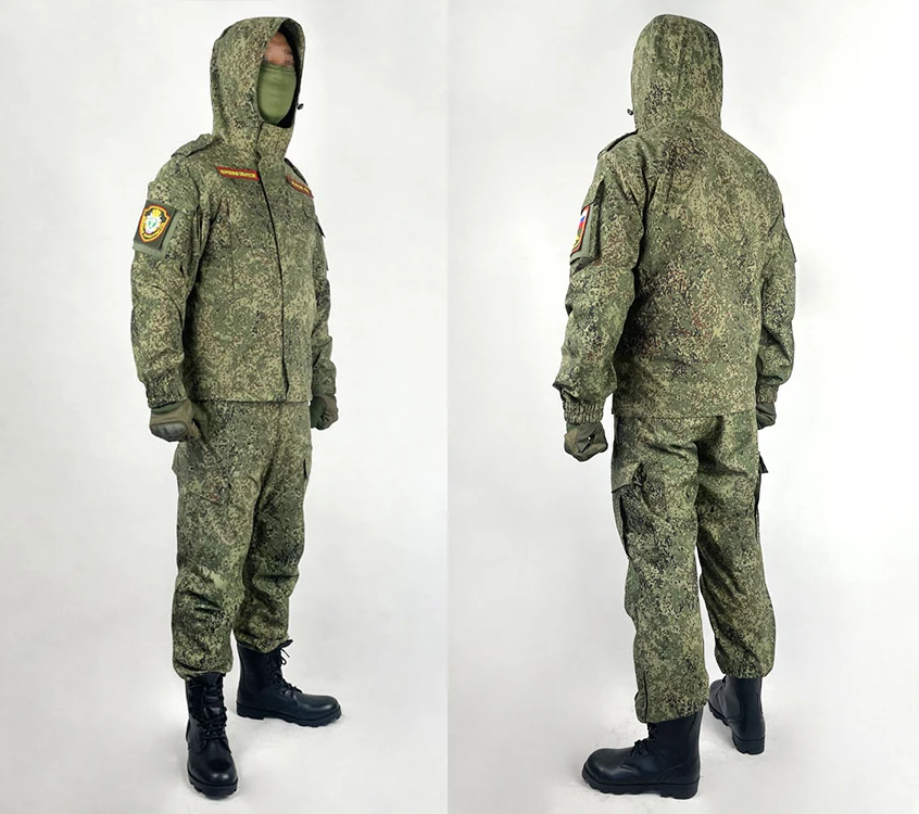 Kampfanzug-Set EMR Grün Camouflage Outdoor Jagd Tarnuniform Trainingskleidung Jacke Hosen Set – Detail 3
