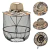 Mosquito Hat With  Net Mesh Repellent Insect Bee Protection Men Women Outdoor Sunscreen Fishing Cap 1