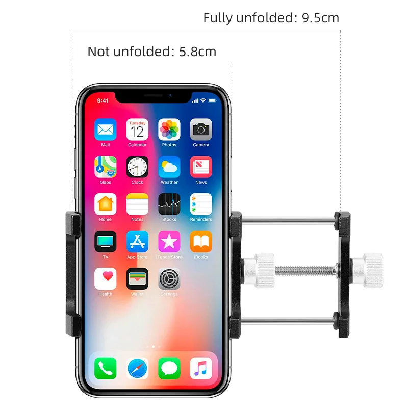 알루미늄 합금 휴대 전화 홀더 MTB 산악 자전거 전화 스탠드 충격 방지 고정 탐색 브래킷 사이클링 액세서리