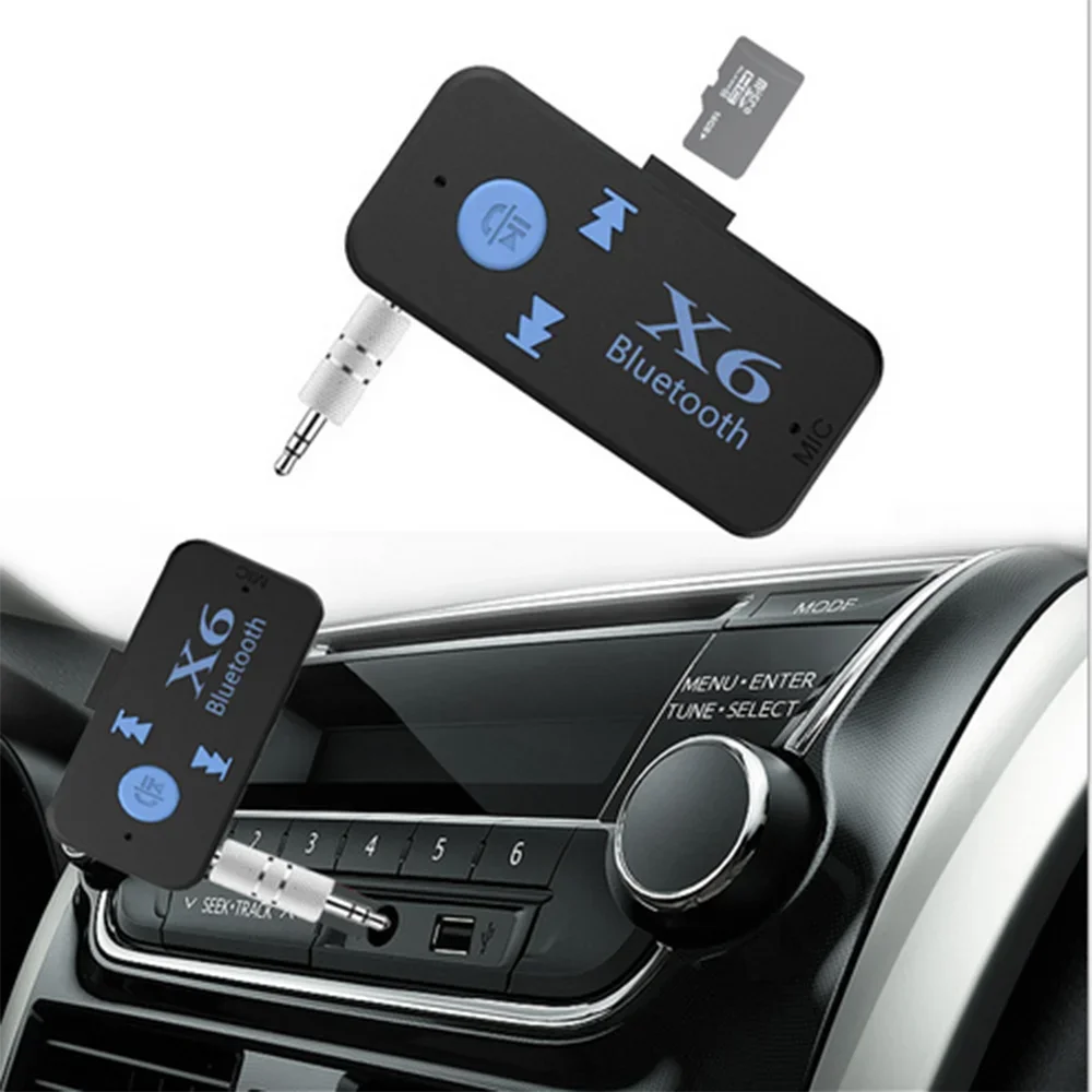 

Автомобильный Bluetooth-ресивер X6, беспроводной аудиоприемник, mp3-плеер