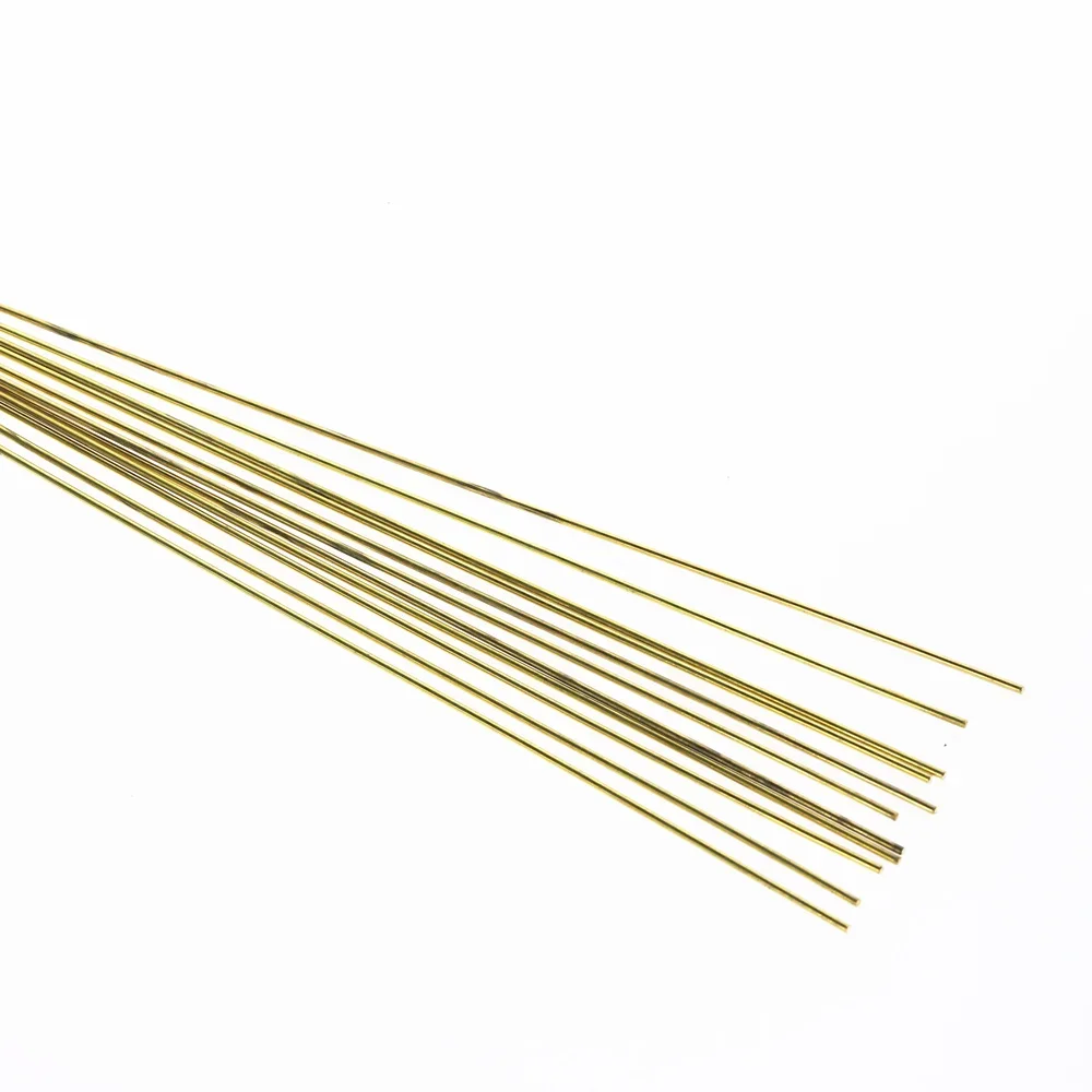 10pcs1.6x250mm Brass Rods Wires Sticks Gold For Repair Welding Brazing Soldering