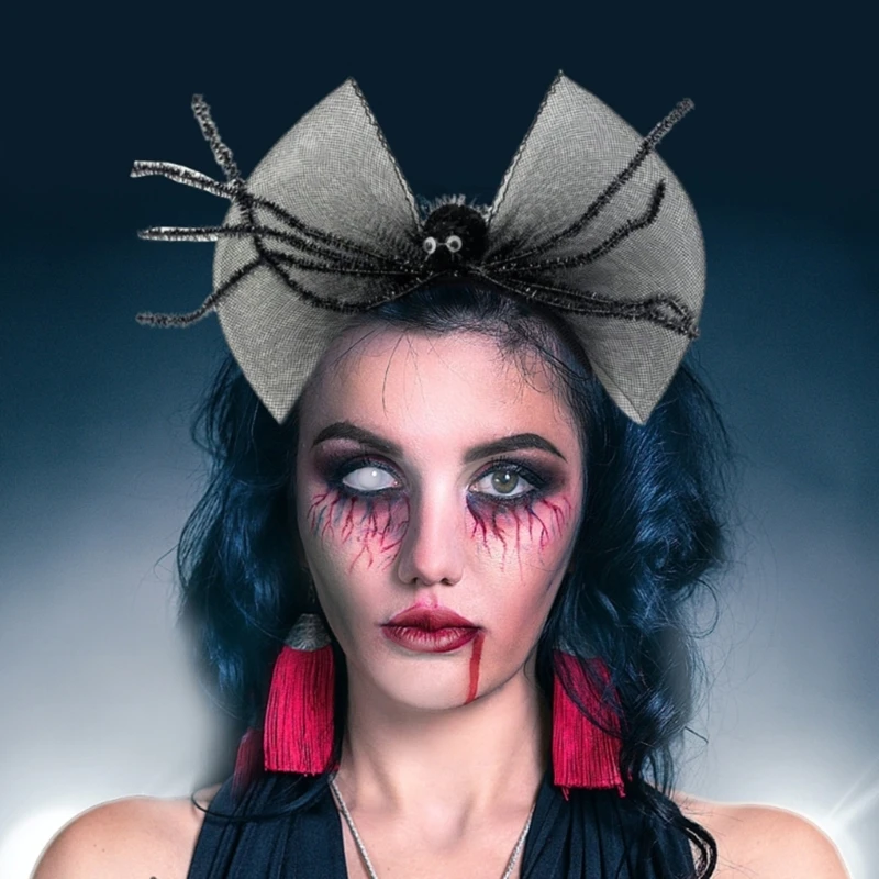 

Повязка на голову для Хэллоуина Паутина для волос Шляпа-обруч Ужасный головной убор для Хэллоуина НОВИНКА