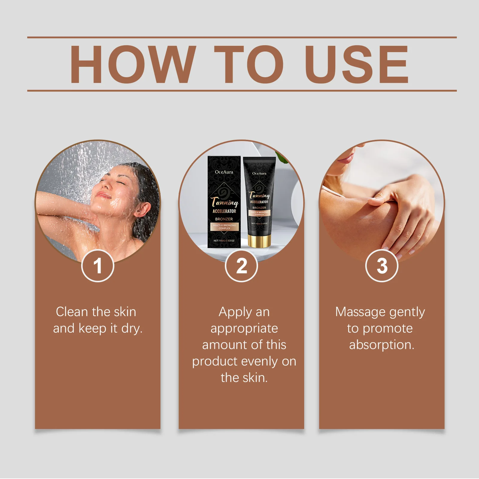 Boosting Tanning Cream Sunless Fake Tan Enhancing Bronzing Sunkissed Tone Glow Brown Beach Sunbathing Hydrate Self Bronzer Cream