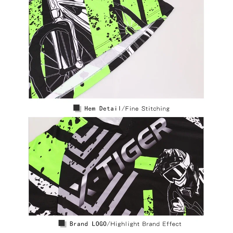 X-Tiger Brand Downhill Jerseys 100% Polyester Cycling Jerseys Downhill Clothes Mountain Bike Shirt Motocross Sports Racing Wear