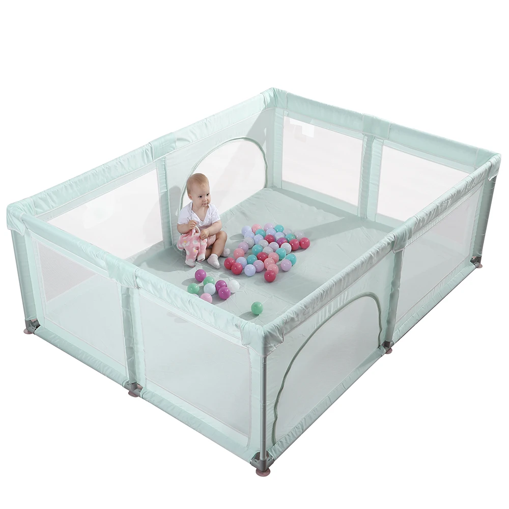 

Baby Playpen Extra Large Infant Playard Babys Fence Indoor Outdoor Toddler Play Pen Playground with Gates Portable