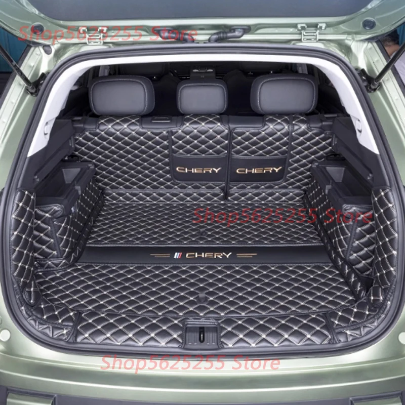 

For Chery JAECOO J7 2023 Car Trunk Mat Fully Surround Cargo Liner Leather Car Interior Decoration Modified Protective Supplies