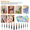 12pcs Premium Round Point Paint Brushes Set Soft Nylon Tips Paintbrush For Watercolor Oil Acrylic Face Body Crafts Rock Painting 6