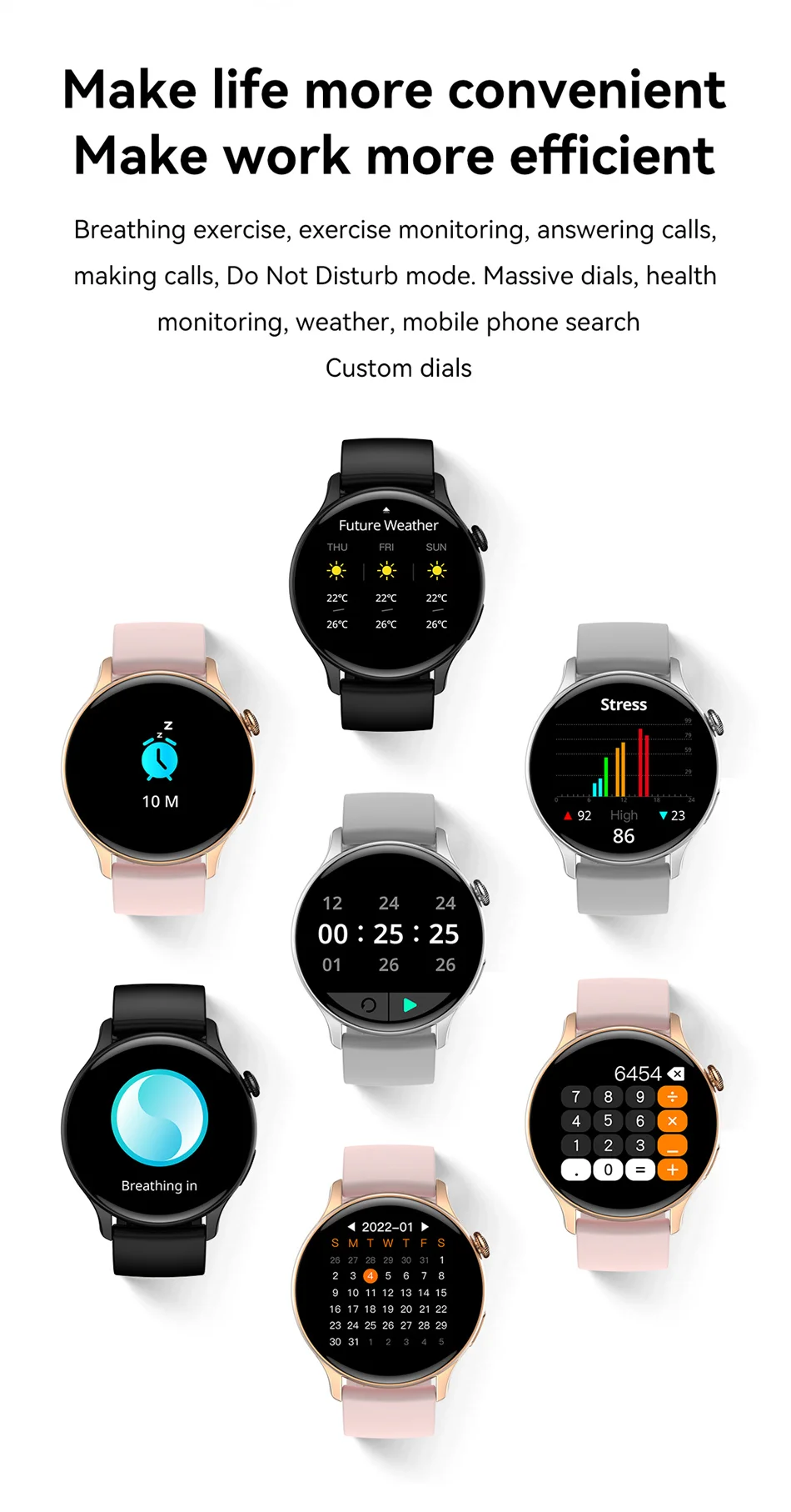 Ladies Smartwatch 466*466 AMOLED Screen Moment Display Time Bluetooth Call Watches NFC Men IP68 Heart Rate Smart Watch s_voghion.com