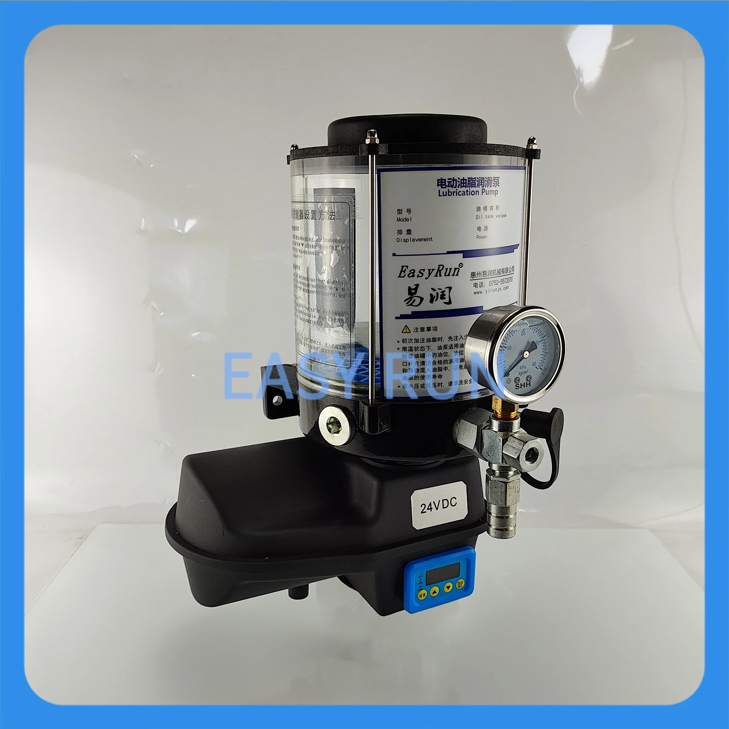 Mixer Oil Pump 2 Liter Grease Pump Concrete 24V Mixer Automatic Butter With Pressure Gauge Thick Oil