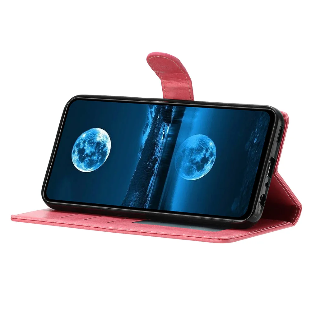 Magnetic Flip Leather Wallet Case with Card Holder and Stand – Anti-Fall Phone Cover