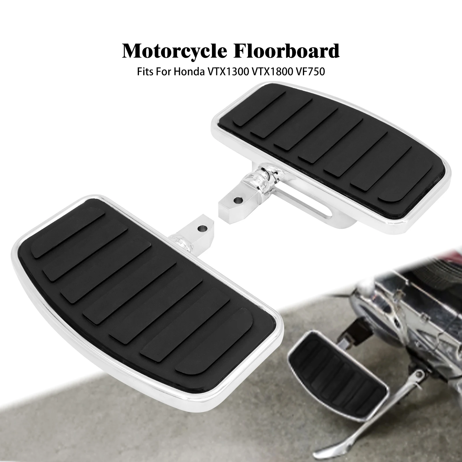 

Motorcycle Rear Wide Foot Pegs Rest Footpegs Footrests Bracket Rider Footboard For Honda VTX 1800 1300 For Suzuki Boulevard C50