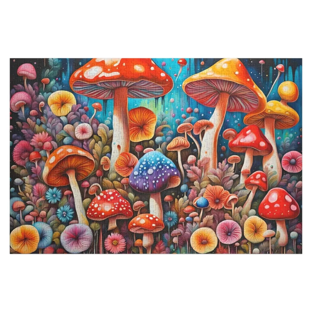 

Mystical Mushrooms: Vibrant Fungi Fantasia 007 Jigsaw Puzzle Wood Name Customized Toys For Kids Puzzle