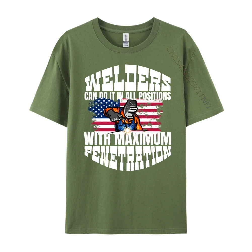 Welders Fabrication Steel Mig Arc Latest Male T Shirts Crewneck Short Sleeve 100% Cotton Tees Outdoor T Shirt  Welders Fabrication Steel Mig Arc Tig Welding Metal Workers 6160 armygreen