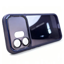 Hybrid Shockproof Matte Transparent Silicone Case with Camera Protection for Honor 50 (PURPLE)