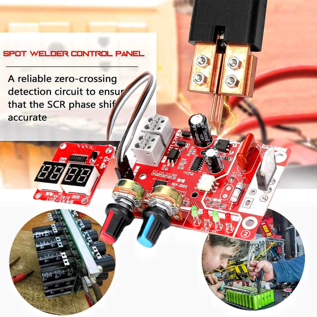 SpotWelderscontrolBoard40A100ADigitaldisplaySpotweldingtime