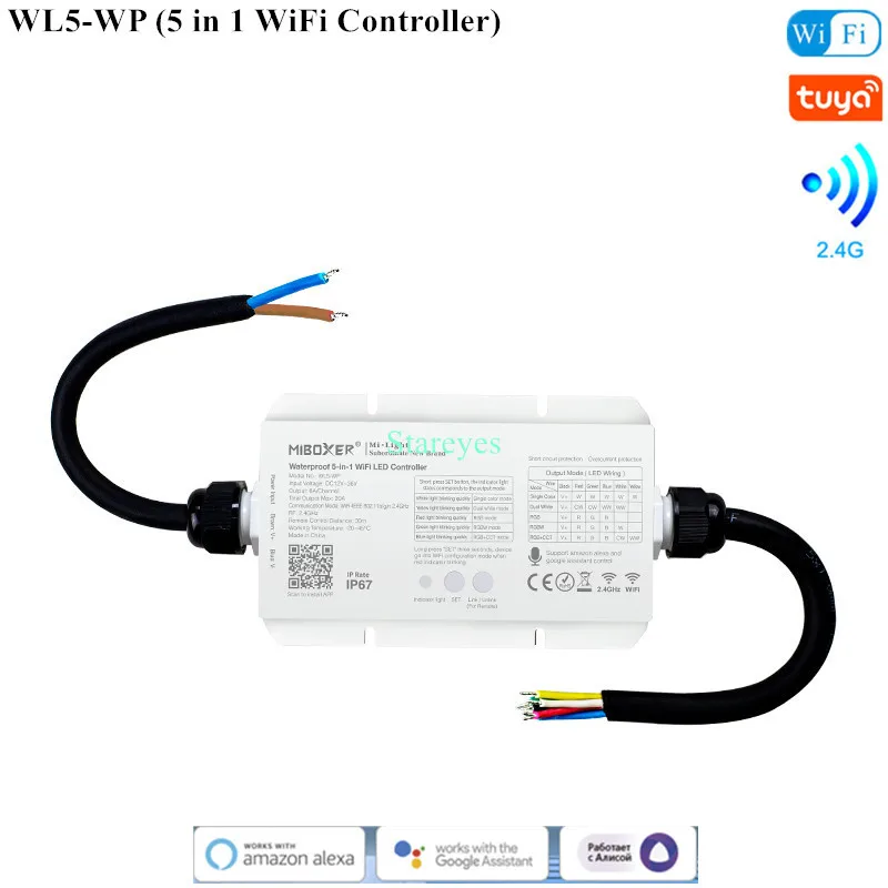 Controlador LED Inalámbrico Milight 2.4G RF De 4 Zonas Para Tiras De