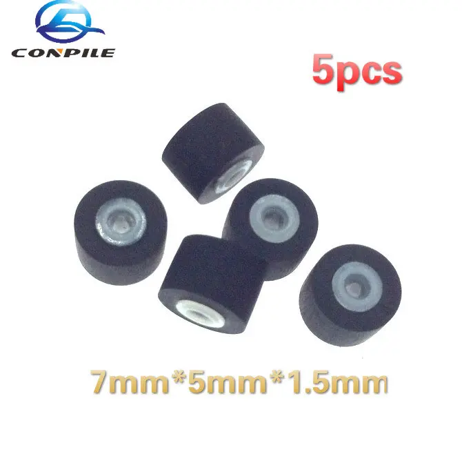 5Pcs 7Mm * 5Mm * 1.5Mm Pinch Roller Per Sony Walkman Wm-F550C Wm-506 Bf608 Wm-150 Cassette Deck
