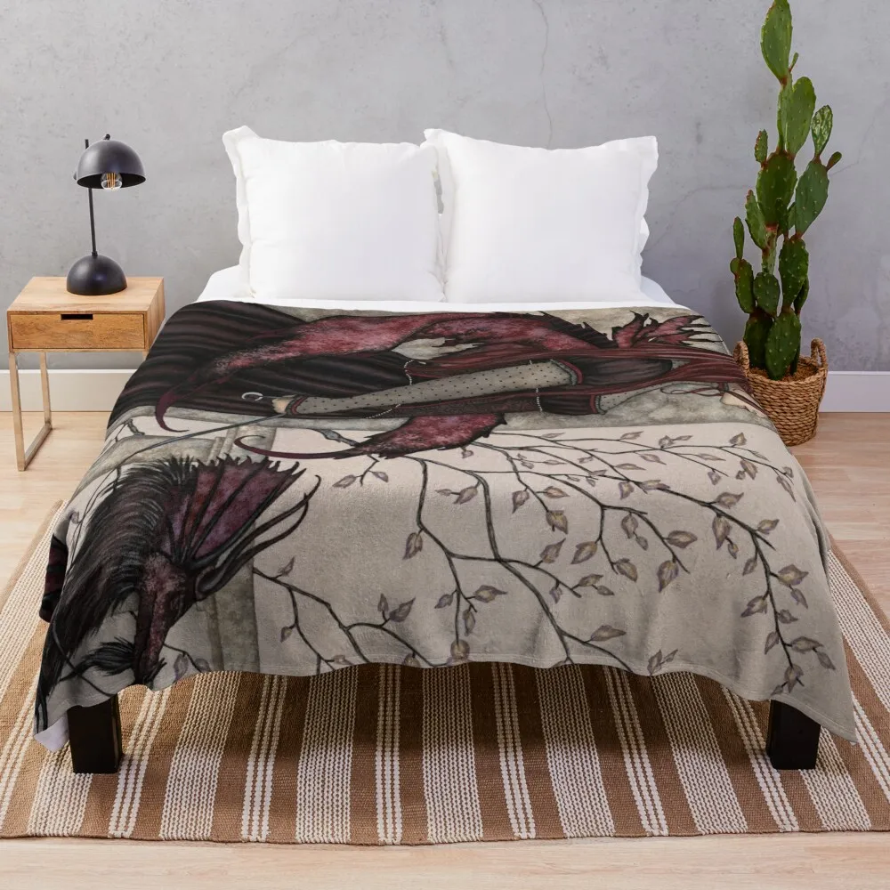 

Fairy Goth Throw Blanket Shaggy Blanket blankets for winter Soft Blanket