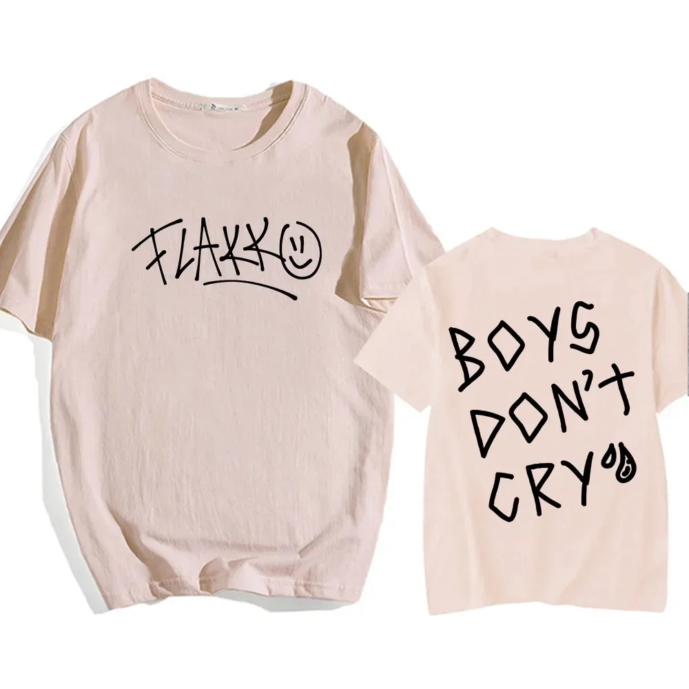 Rels B Flakk Smile T-shirt Boys Don't Cry Letter Graphic Tee-shirt Cotton Summer Casual Men/Women Shirt Streetwear Ropa De Mujer 4